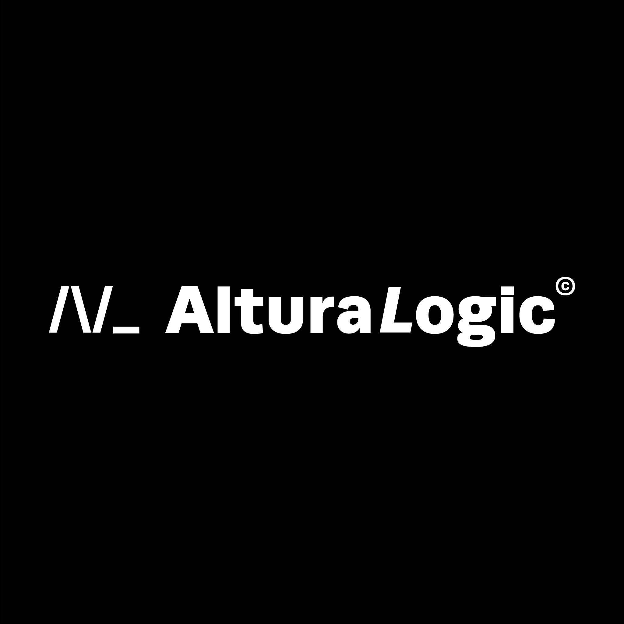 Altura wordmark on black