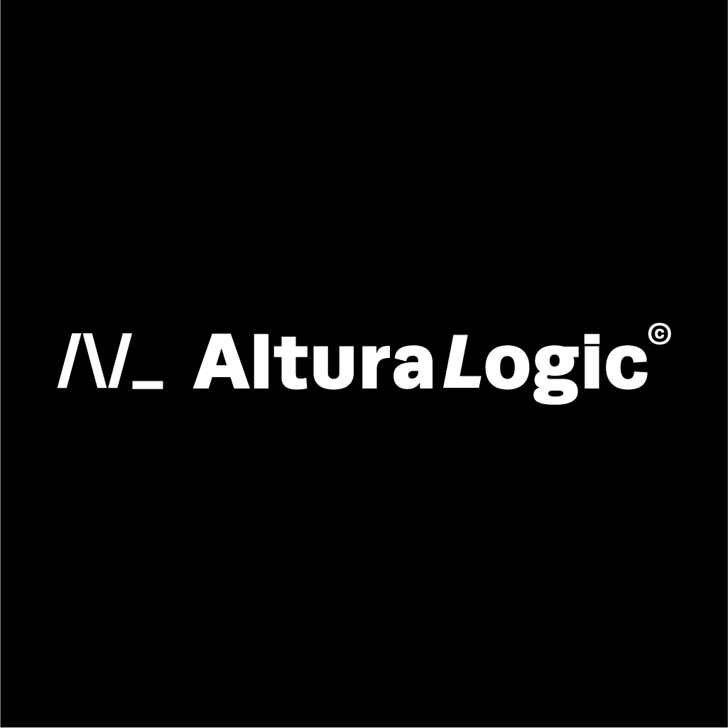 Altura small wordmark on black